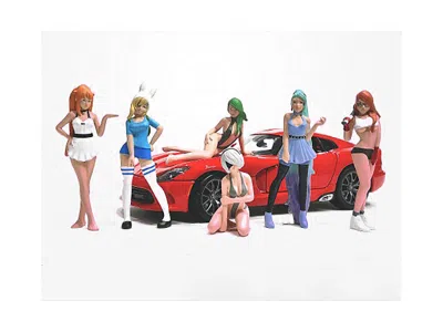 American Diorama 1 To 24 Scale Cosplay Girls Figure 3 For Model Car