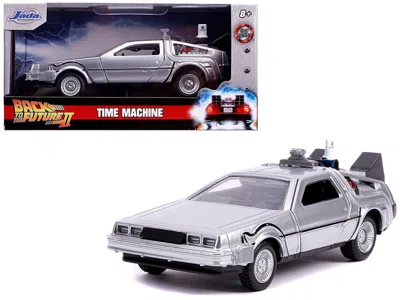 Jada Delorean Dmc (time Machine) Silver "back To The Future Part Ii" (1989) Movie "hollywood Rides" Serie
