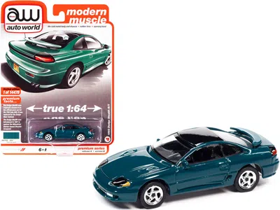 Autoworld 1993 Dodge Stealth R/t Peacock Green With Black Top "modern Muscle" Limited Edition To 14478 Pieces