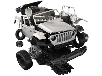 Airfix Quickbuild Skill 1 Model Kit Jeep Gladiator (jt) Overland Silver Snap Together Model By