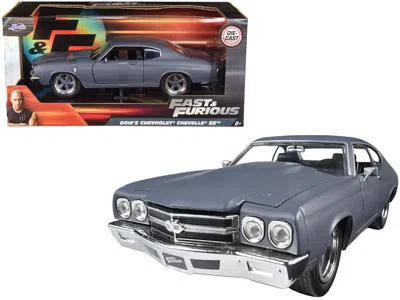 Jada Dom's Chevrolet Chevelle Ss Matt Gray "fast & Furious" Movie 1/24 Diecast Model Car By
