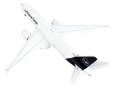Geminijets Boeing 777f Commercial Aircraft With Flaps Down "lufthansa Cargo" White With Dark Blue Tail 1/400 Di