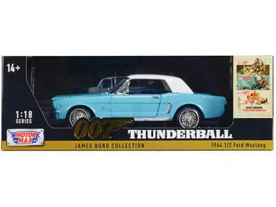 Motormax 1964 1-2 Ford Mustang With Top James Bond 007 Thunderball 1965 Movie James Bond Collection Series 1-