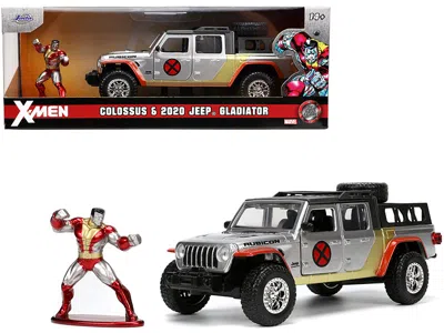 Jada 2020 Jeep Gladiator Pickup Truck Silver And Colossus Diecast Figurine "x-men" Marvel "hollywood Ride
