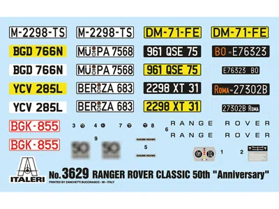 Italeri Skill 3 Model Kit Land Rover Range Rover Classic 50th Anniversary 1/24 Scale Model By