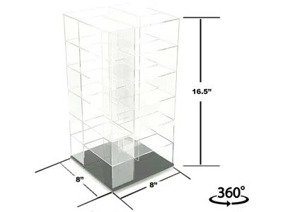 Other Showcase Large 24 Car Display Desktop Spinner With Mirror Back "mijo Exclusives" For 1/64 Scale Mode