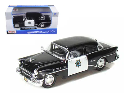 Maisto 1955 Buick Century Police Car Black And White 1/26 Diecast Model Car By