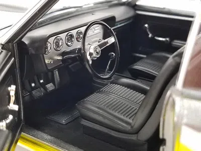 Acme 1966 Pontiac Gto "restomod" Yellow And Dark Gray Metallic Limited Edition To 480 Pieces Worldwide 1/