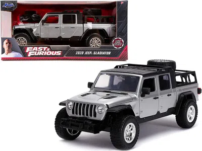 Jada 2020 Jeep Gladiator Pickup Truck Silver With Black Top "fast & Furious" Series 1/24 Diecast Model Ca