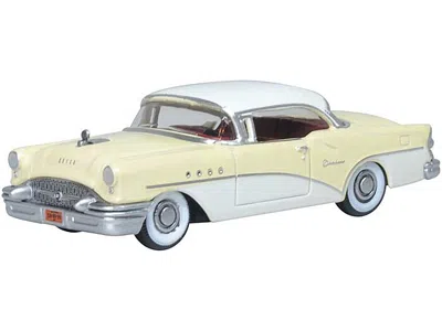 Oxford Diecast 1955 Buick Century Condor Yellow And Dover White With Red Interior 1/87 (ho) Scale Diecast Model Car