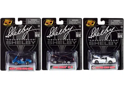 Shelby Collectibles Carroll Shelby 50th Anniversary 3 Piece Set 2022 Release 1/64 Diecast Model Cars By Shelby Collectib