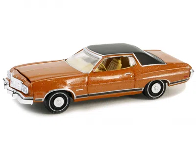 Greenlight 1973 Ford Gran Torino Copper Metallic With Black Vinyl Top "vintage Ad Cars" Series 10 1/64 Diecast