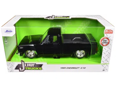 Jada 1985 Chevrolet C-10 Pickup Truck Black With Minilite Wheels "just Trucks" Series 1/24 Diecast Model
