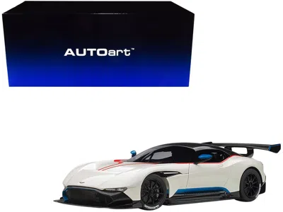 Autoart Aston Martin Vulcan Stratus White With Red And Blue Stripes 1/18 Model Car By
