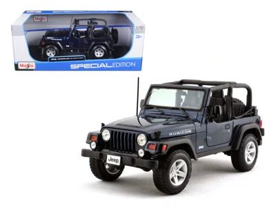 Maisto Jeep Wrangler Rubicon Deep Blue 1/18 Diecast Model Car By