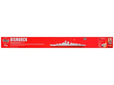 Airfix Level 3 Model Kit German Battleship Bismarck 1/600 Plastic Model Kit By