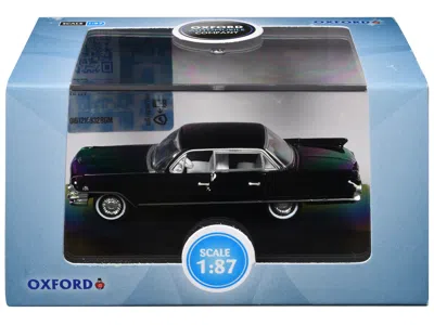 Oxford Diecast 1961 Cadillac Sedan Deville Ebony Black With White Interior 1/87 (ho) Scale Diecast Model Car By Oxf