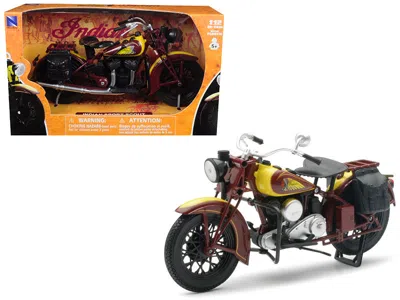 New Ray 1934 Indian Sport Scout Bike 1/12 Diecast Motorcycle Model By