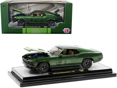 M2 1970 Ford Mustang Mach 1 428 Green Metallic With Light Green Hood Limited Edition To 6550 Pieces Wor