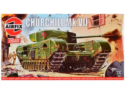 Airfix Level 2 Model Kit British Churchill Mk. Vii Tank 1/76 Plastic Model Kit By