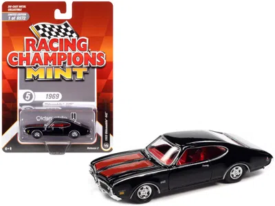 Racing Champions 1969 Oldsmobile 442 Black With Red Stripes And Red Interior " Mint 2022" Release 2 L