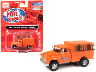 Classic Metal Works 1955 Chevrolet Utility Truck Orange "union Electric" 1/87 (ho) Scale Model By