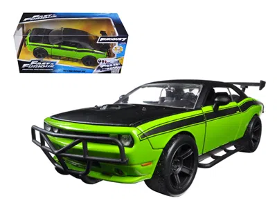 Jada Letty's Dodge Challenger Srt8 Off Road Green And Black "fast & Furious" Movie 1/24 Diecast Model Car