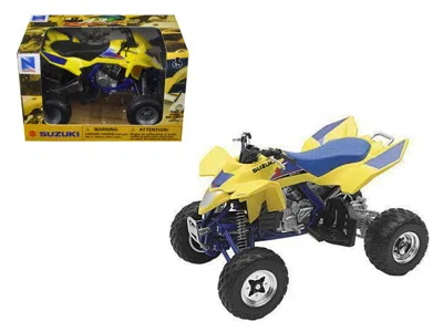 New Ray Suzuki Quad Racer R450 Atv Yellow And Blue 1/12 Diecast Model By