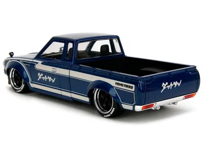 Jada 1972 Datsun 620 Pickup Truck Blue Metallic And Cream "jdm Tuners" Series 1/24 Diecast Model Car By J