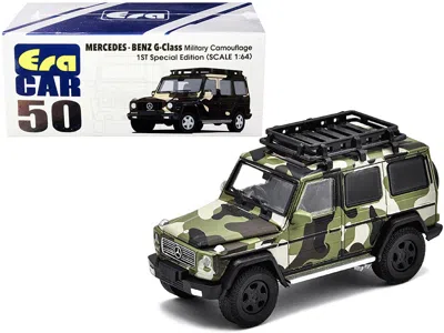 Era Car Mercedes Benz G-class With Roof Rack Military Camouflage 1st Special Edition 1/64 Diecast Model Car