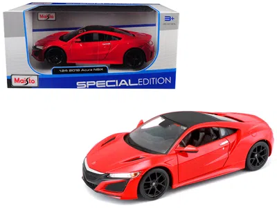 Maisto 2018 Acura Nsx Red With Black Top 1/24 Diecast Model Car By