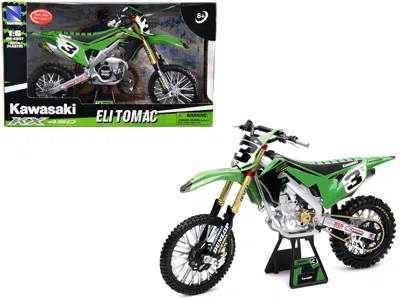 New Ray Kawasaki Kx 450f Dirt Bike Motorcycle #3 Eli Tomac Green And Black "kawasaki Racing Team" 1/6 Diecas