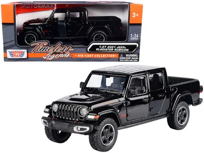 Motormax 1-24 & 1-27 Diecast Model Car For 2021 Jeep Gladiator Rubicon Closed Top Pickup Truck Black
