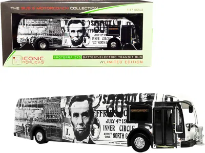 Iconic Replicas Proterra Zx5 Battery-electric Transit Bus #9 "downtown Reno" "lincoln Line" (nevada) "the Bus & Moto