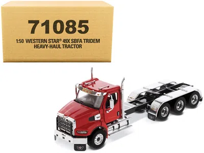 Diecast Masters Western Star 49x Sbfa Tridem Day Cab Heavy-haul Truck Tractor Viper Red "transport Series" 1/50 Diec