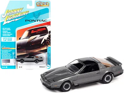 Johnny Lightning 1984 Pontiac Firebird Trans Am T/a Silver Sand Gray Metallic With Black Top "classic Gold Collection