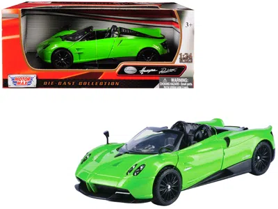 Motormax 1 By 24 Scale Diecast For Pagani Huayra Model Car, Roadster Green