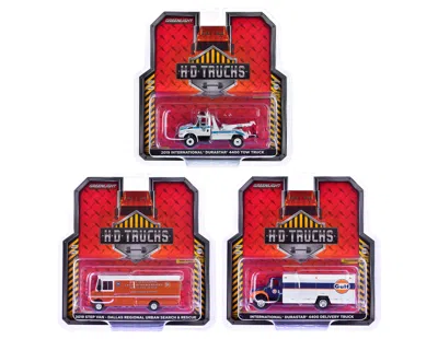 Greenlight Heavy Duty H. D. Trucks Set Of 3 Pieces Series 25 1/64 Diecast Models By