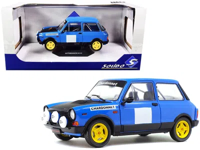 Solido 1980 Autobianchi A112 Abarth Blue "chardonnet" Rally Car 1/18 Diecast Model Car By