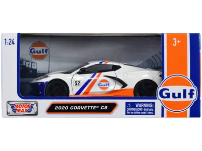 Motormax 2020 Chevrolet Corvette C8 No. 52 With Stripes Gulf Oil Gulf Die-cast Collection 1-24 Scale Diecast 