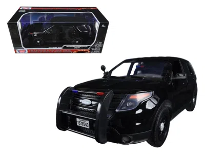 Motormax 1 By 18 Scale Diecast 2015 Ford Pi Utility Interceptor Special Service Black Police Model Carcar