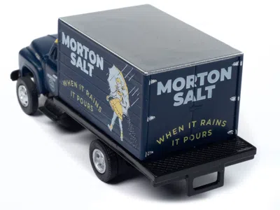 Classic Metal Works 1954 Ford Box Truck Dark Blue With Yellow Top "morton Salt" "mini Metals" Series 1/87 (ho) Scale Mod
