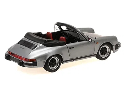 Minichamps 1983 Porsche 911 Carrera Cabriolet 3.2 Gray Metallic 1/18 Diecast Model Car By