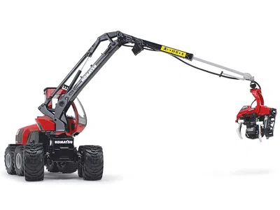 First Gear Komatsu 931xc.3 Harvester Red & Black 1-32 Diecast Model