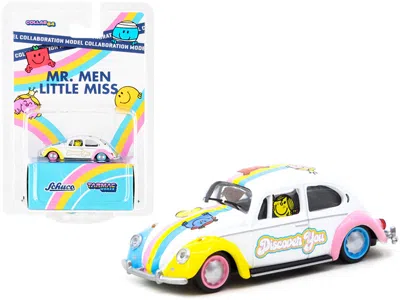 Schuco Volkswagen Beetle Low Rider "mr. Men Little Miss" "collaboration Model" 1/64 Diecast Model Car By Sc