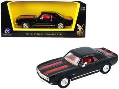 Road Signature 1967 Chevrolet Camaro Z-28 Black With Red Stripes 1/43 Diecast Model Car By