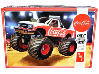 Amt Skill 2 Model Chevrolet Silverado Monster Truck Coca-cola Kit For 1 By 25 Scale Model