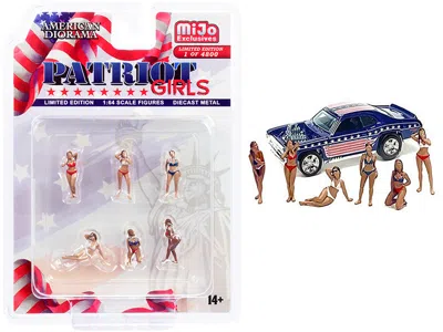 American Diorama 0.5 X 1 In. 1-64 Scale Diecast Patriot Girls Diecast Figurines Set Limited Edition To Worldwide Mode