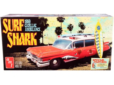 Amt 1-25 Scale Skill 2 Model Kit - 1959 Cadillac Ambulance Surf Shark Model