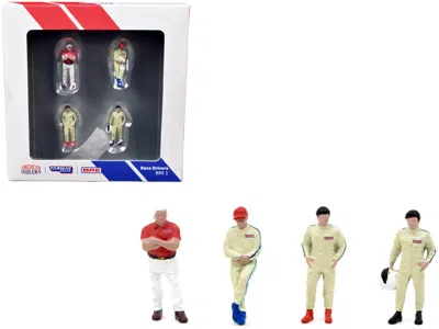 Tarmac Works Race Drivers 4 Piece Diecast Figure Set "bre" For 1/64 Scale Models By  & American Diora